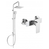 Mexen Tord surface-mounted shower set with a rainmaker and mixer tap Alfa, Chrome - 745740200-00