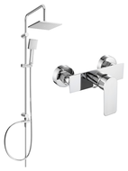 Mexen Tord surface-mounted shower set with a rainmaker and mixer tap Alfa, Chrome - 745740200-00