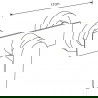 Mexen Tord surface-mounted shower set with a rainmaker and mixer tap Alfa, Chrome - 745740200-00