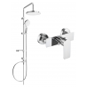 Mexen Erik surface-mounted shower set with a rainmaker and mixer tap Alfa, Chrome - 745740205-00