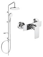 Mexen Alfa Erik surface-mounted shower set with shower head and shower faucet, chrome - 745740205-00