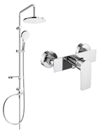 Mexen Erik surface-mounted shower set with a rainmaker and mixer tap Alfa, Chrome - 745740205-00
