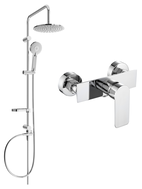 Mexen Alfa Carl exposed shower set with shower head and shower mixer, chrome - 745740240-00
