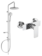 Mexen Carl surface-mounted shower set with a rainmaker and mixer tap Alfa, Chrome - 745740240-00