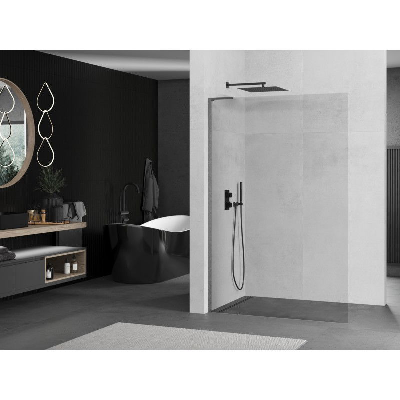 Mexen Kioto L Walk-in Shower Wall 120 x 200 cm, transparent, gun gray brushed - 800-120-103-66-00