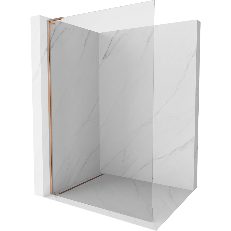 Mexen Kioto L Walk-in Shower Wall 95 x 200 cm, transparent, brushed bronze - 800-095-103-65-00