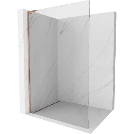 Mexen Kioto L Shower Wall Walk-in 105 x 200 cm, transparent, brushed copper - 800-105-103-65-00