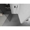 Mexen Kioto L Walk-in Shower Wall 50 x 200 cm, transparent, black - 800-050-103-70-00