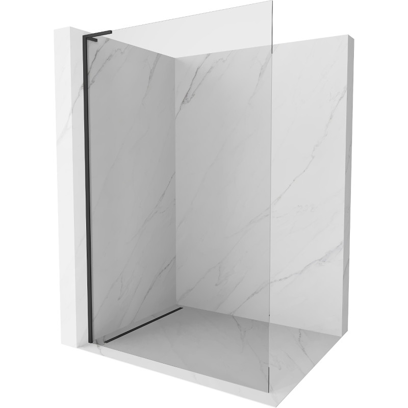 Mexen Kioto L Walk-in Shower Screen 85 x 200 cm, Transparent, Black - 800-085-103-70-00