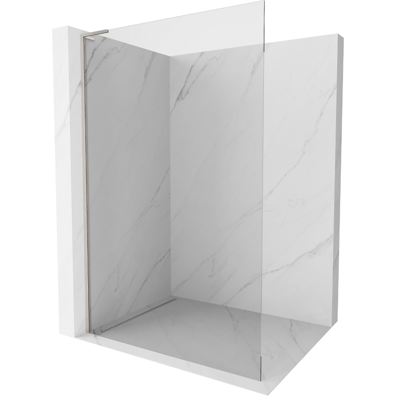 Mexen Kioto L Shower Screen Walk-in 70 x 200 cm, transparent, brushed nickel - 800-070-103-97-00