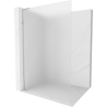 Mexen Kioto L Walk-in shower wall 70 x 200 cm, frosted, chrome - 800-070-103-01-30