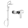Mexen Tord surface-mounted shower set with rain shower and Lynx shower mixer, chrome - 745940200-00