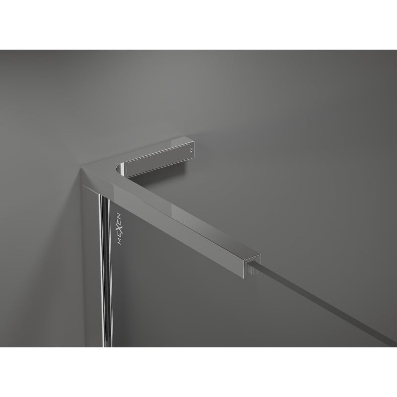 Mexen Kioto L Walk-in Shower Screen 90 x 200 cm, Frosted, Chrome - 800-090-103-01-30