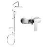 Mexen Erik surface-mounted shower set with a rainmaker and mixer tap Lynx, Chrome - 745940205-00