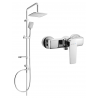 Mexen Lynx Sven exposed shower set with rain shower and shower faucet, chrome - 745940262-00