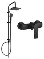 Mexen Tord surface-mounted shower set with a rainmaker and mixer tap Lynx, Black - 745940200-70