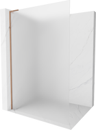 Mexen Kioto L Walk-in Shower Screen 120 x 200 cm, Frosted, Rose Gold - 800-120-103-60-30