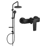 Mexen Carl surface-mounted shower set with a rainmaker and mixer tap Lynx, Black - 745940240-70