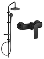 Mexen Carl surface-mounted shower set with a rainmaker and mixer tap Lynx, Black - 745940240-70