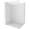 Mexen Kioto L Walk-in Shower Wall 90 x 200 cm, Frosted, Brushed Nickel - 800-090-103-97-30