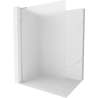 Mexen Kioto L Walk-in Shower Wall 100 x 200 cm, Frosted, Brushed Nickel - 800-100-103-97-30