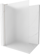Mexen Kioto L Walk-in Shower Wall 110 x 200 cm, Frosted, Brushed Nickel - 800-110-103-97-30