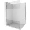 Mexen Kioto L Walk-in Shower Wall 80 x 200 cm, Transparent/Frosted, Chrome - 800-080-103-01-35
