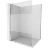 Mexen Kioto L Shower Wall Walk-in 120 x 200 cm, Transparent/Frosted, Chrome - 800-120-103-01-35
