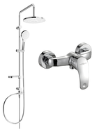 Mexen Erik surface-mounted shower set with a rainmaker and mixer tap Fabia, Chrome - 746540205-00