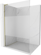 Mexen Kioto L Walk-in Shower Wall 80 x 200 cm, transparent/frosted, gold - 800-080-103-50-35