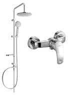 Mexen Carl surface-mounted shower set with a rainmaker and mixer tap Fabia, Chrome - 746540240-00