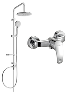 Mexen Fabia Carl surface-mounted shower set with showerhead and shower faucet, chrome - 746540240-00