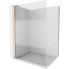 Mexen Kioto L Walk-in Shower Screen 80 x 200 cm, transparent/frosted, brushed bronze - 800-080-103-65-35