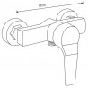 Mexen Caro Tord surface-mounted shower set with rain shower and shower faucet, chrome - 746640200-00