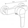Mexen Tord exposed shower set with showerhead and Caro shower mixer, chrome - 746640200-00