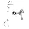 Mexen Tord exposed shower set with rain shower and Fabia shower mixer, chrome - 746540200-00