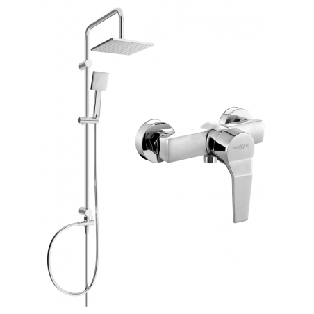 Mexen Caro Tord surface-mounted shower set with rain shower and shower faucet, chrome - 746640200-00