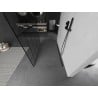 Mexen Kioto freestanding shower wall 120 x 200 cm, black pattern 8 mm, gun gray brushed - 800-120-002-66-78