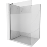 Mexen Kioto L Walk-in Shower Panel 80 x 200 cm, Transparent/Frosted, Gun Gray Brushed - 800-080-103-66-35