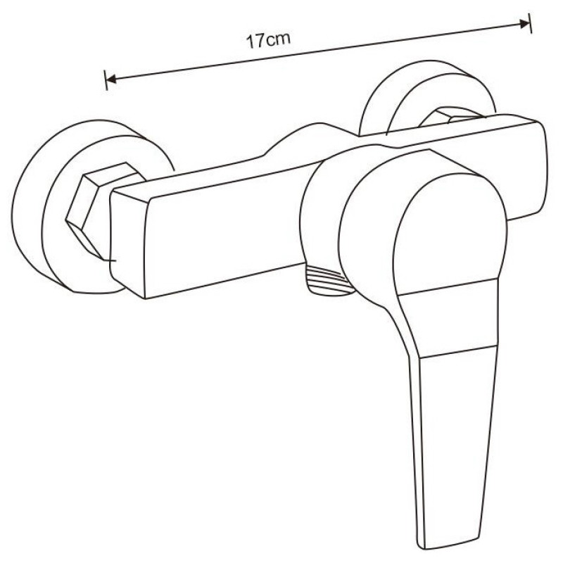 Mexen Caro Sven exposed shower set with rain shower and shower mixer, chrome - 746640262-00