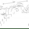 Mexen Sven surface-mounted shower set with a rainmaker and mixer tap Caro, Chrome - 746640262-00