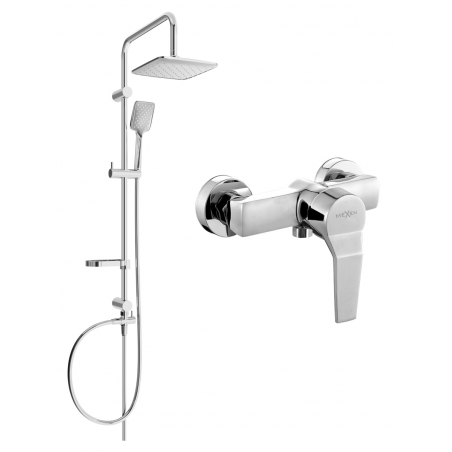 Mexen Sven surface-mounted shower set with a rainmaker and mixer tap Caro, Chrome - 746640262-00