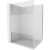 Mexen Kioto L Walk-in Shower Screen 70 x 200 cm, transparent/frosted, brushed nickel - 800-070-103-97-35