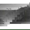 Mexen Kioto Free-standing Shower Panel 140 x 200 cm, Black Pattern 8 mm, Brushed Nickel - 800-140-002-97-78