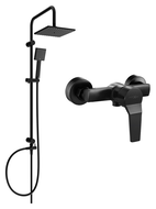 Mexen Tord surface-mounted shower set with a rainmaker and mixer tap Caro, Black - 746640200-70