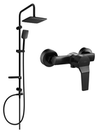 Mexen Sven surface-mounted shower set with a rainmaker and mixer tap Caro, Black - 746640262-70