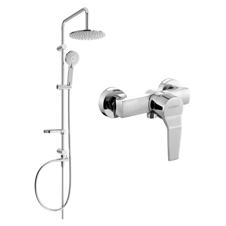 Mexen Carl surface-mounted shower set with a rainmaker and mixer tap Caro, Chrome - 746640240-00