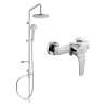 Mexen Carl surface-mounted shower set with a rainmaker and mixer tap Caro, Chrome - 746640240-00
