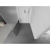 Mexen Kioto L Walk-in Shower Panel 100 x 200 cm, Transparent/Frosted, Brushed Nickel - 800-100-103-97-35