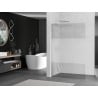 Mexen Kioto L Walk-in Shower Panel 100 x 200 cm, Transparent/Frosted, Brushed Nickel - 800-100-103-97-35